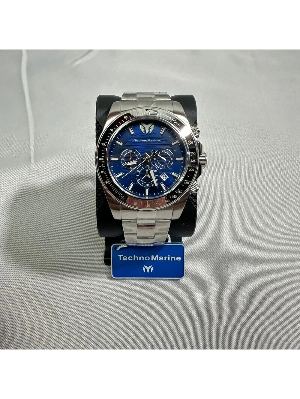 TechnoMarine Manta Ray Men's Chronograph Watch Blue Dial SS